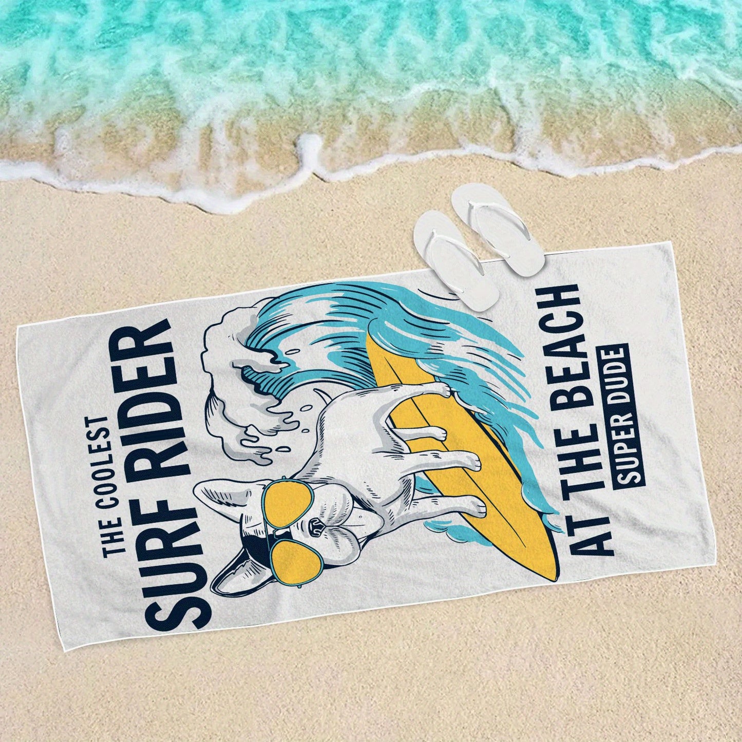 B06 - Surfing Dog Beach Towel