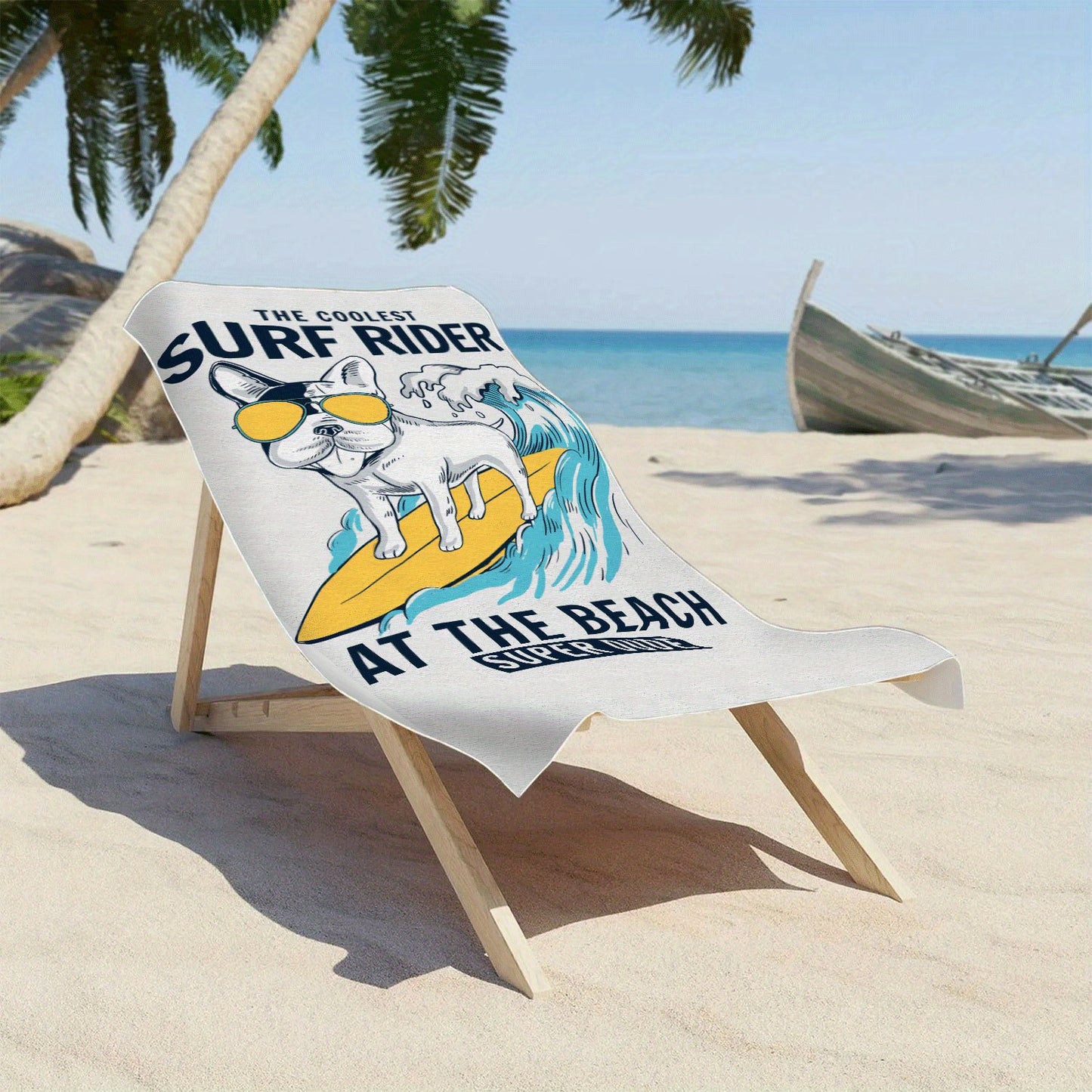 B06 - Surfing Dog Beach Towel