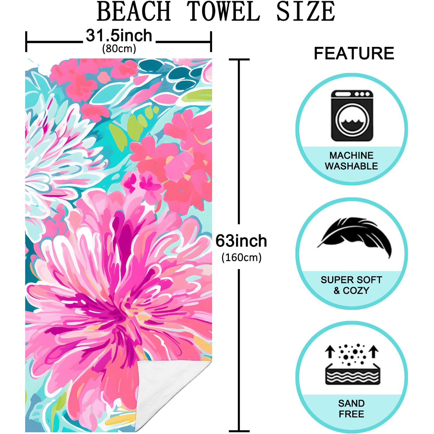 B05 - Valentine's Day Beach Towel