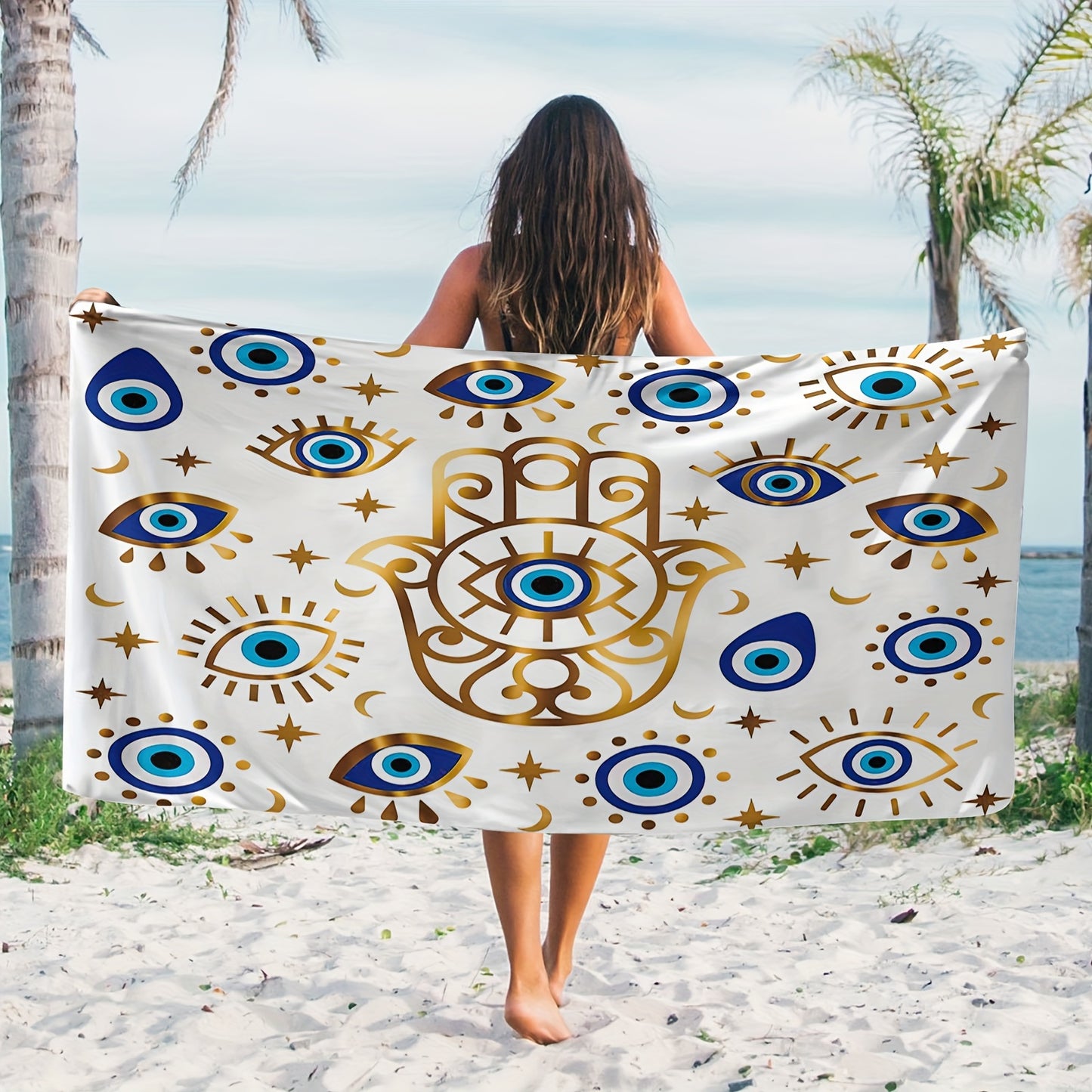 B09 - Eye Pattern Beach Towel