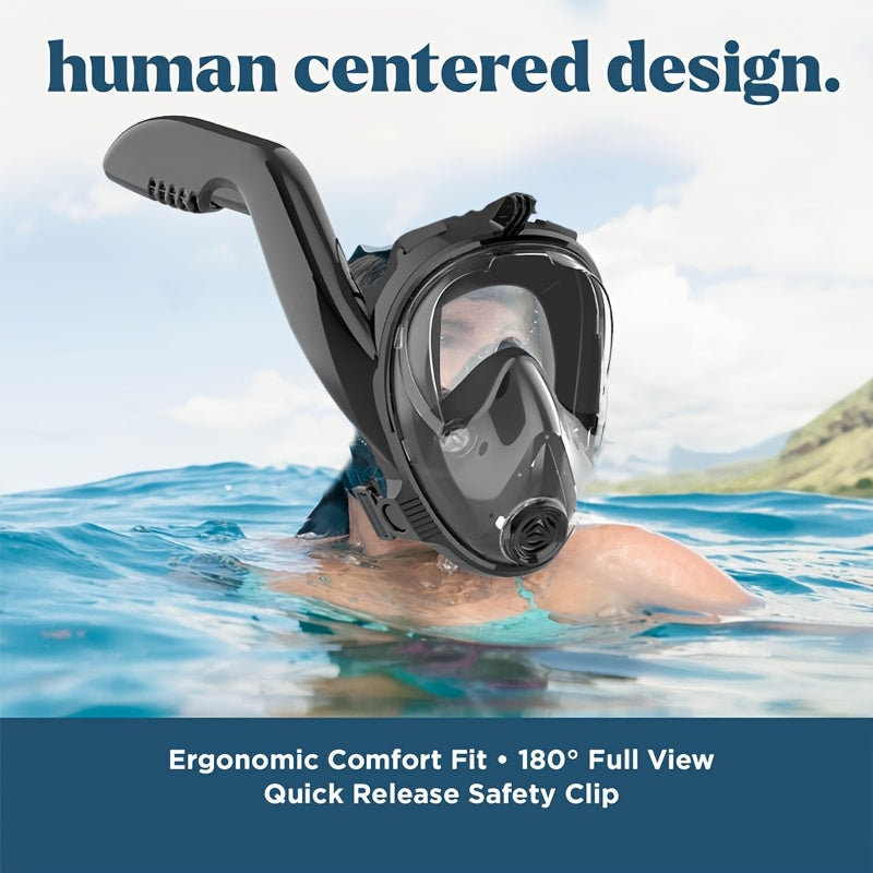 SNOR08 - Maschera da snorkeling integrale per adulti cinturino taglia M