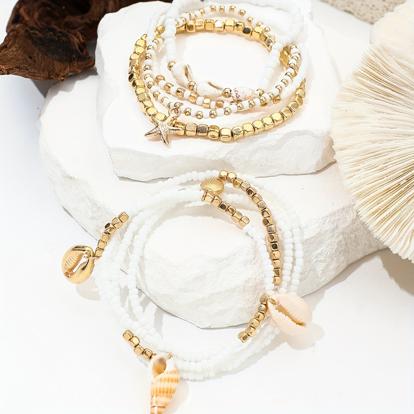 B30 - Bohemian Style 8-Piece Anklet Set