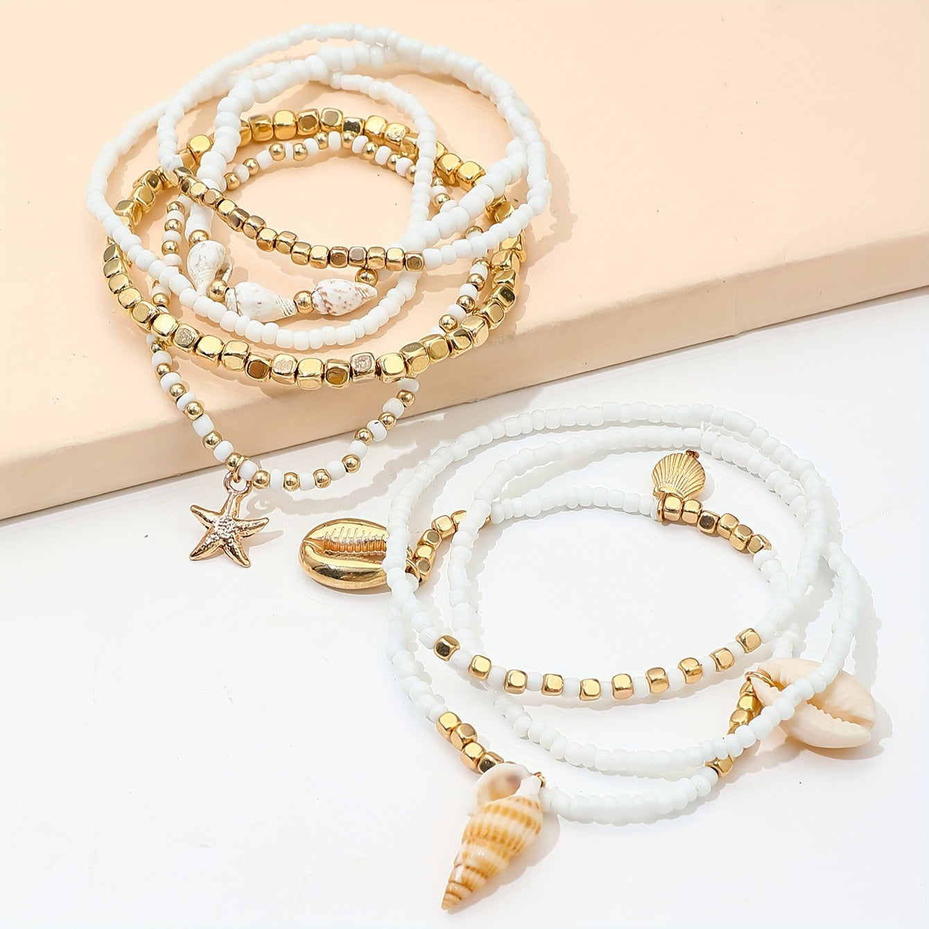 B30 - Bohemian Style 8-Piece Anklet Set