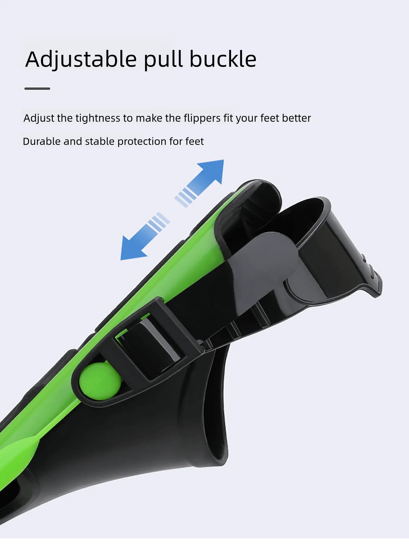 B23 - Snorkeling Fins, Open Heel Swimming Fins With Adjustable Buckles