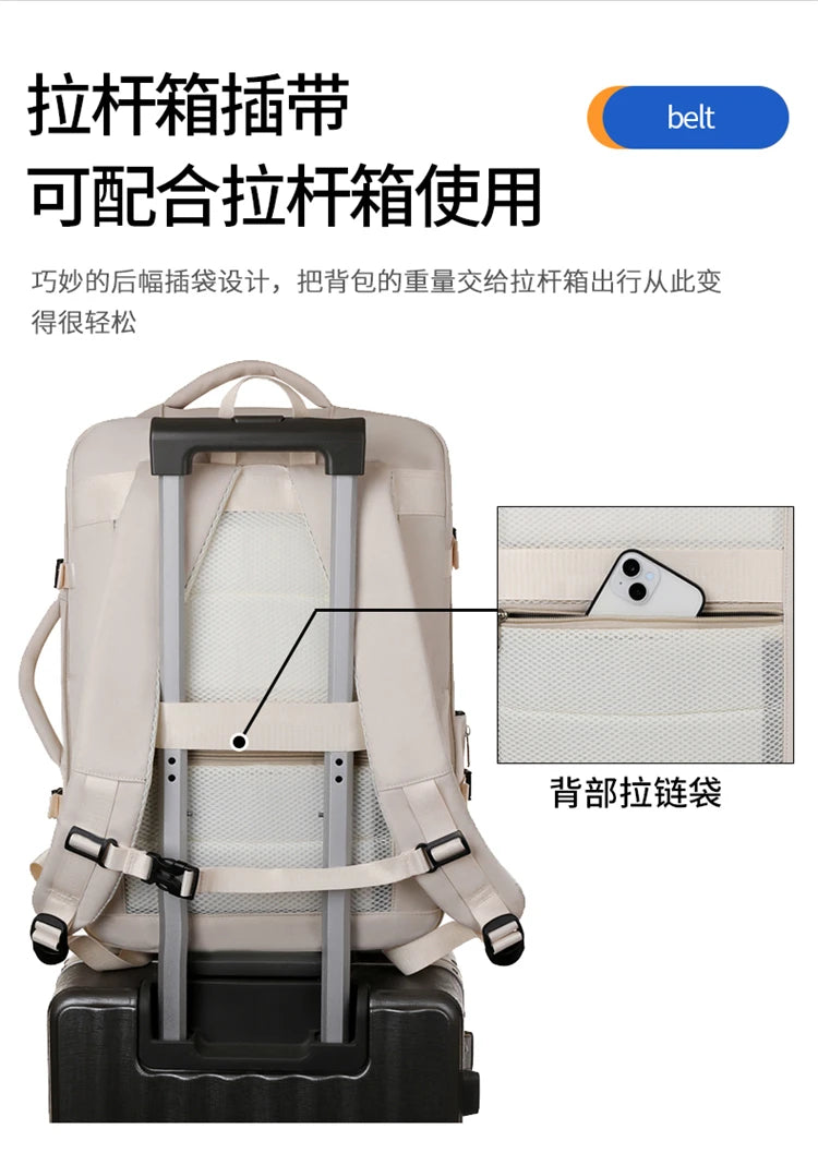 A07 - Large Capacity Waterproof USB Charging Backpack Business Travel Laptop Bag