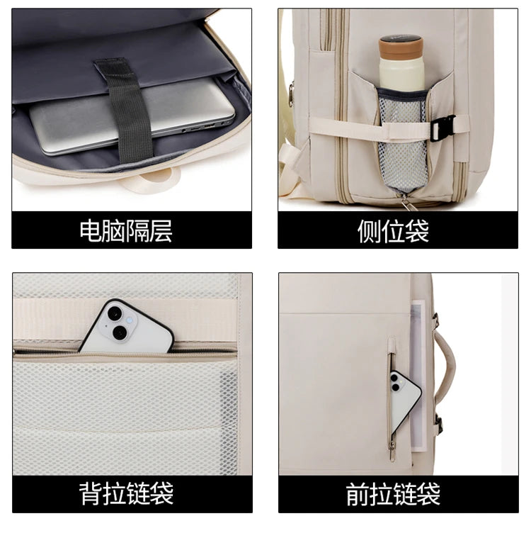 A07 - Large Capacity Waterproof USB Charging Backpack Business Travel Laptop Bag