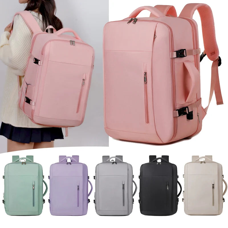 A07 - Large Capacity Waterproof USB Charging Backpack Business Travel Laptop Bag