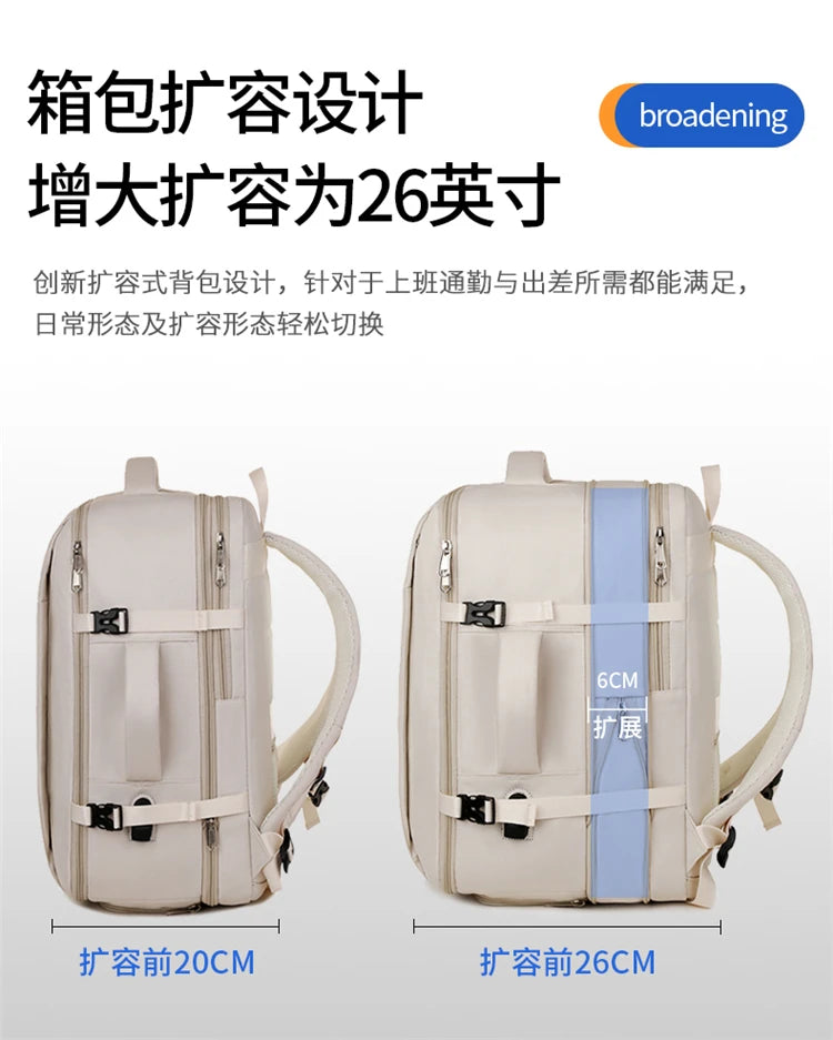 A07 - Large Capacity Waterproof USB Charging Backpack Business Travel Laptop Bag