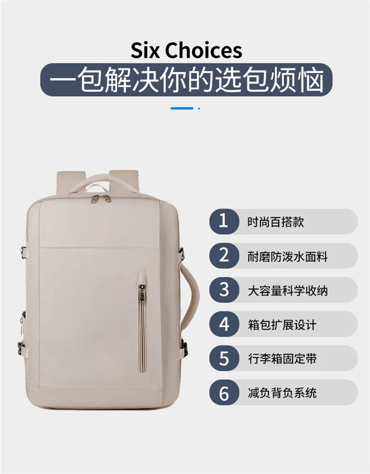 A07 - Large Capacity Waterproof USB Charging Backpack Business Travel Laptop Bag
