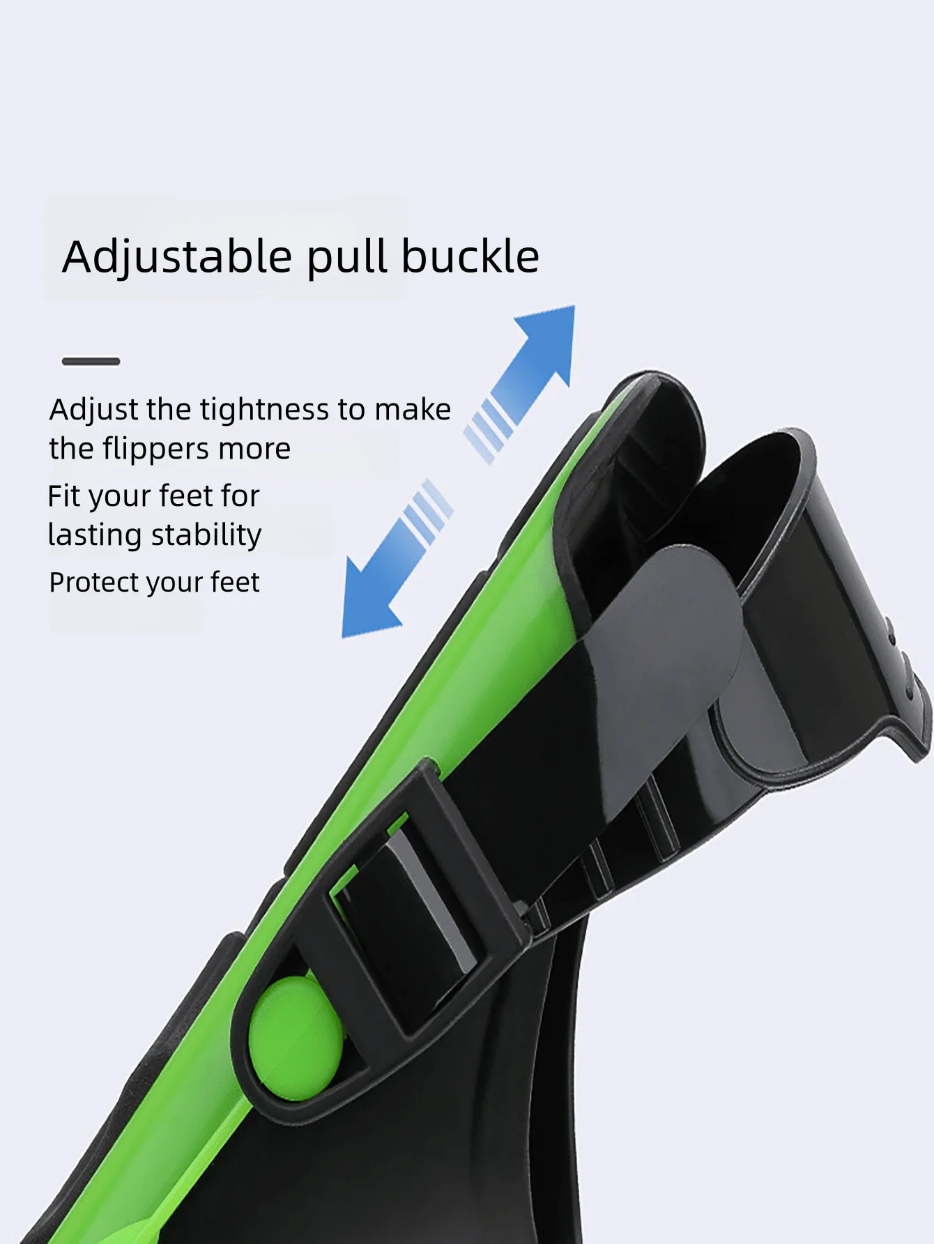 B23 - Snorkeling Fins, Open Heel Swimming Fins With Adjustable Buckles