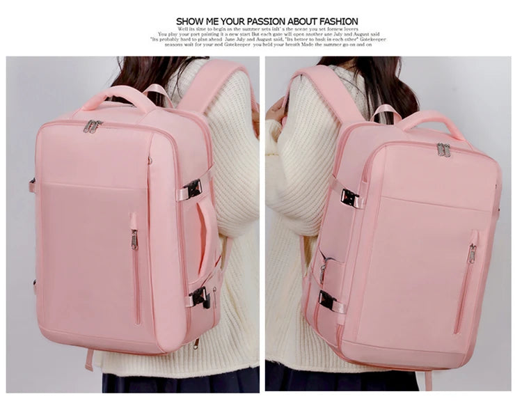 A07 - Large Capacity Waterproof USB Charging Backpack Business Travel Laptop Bag