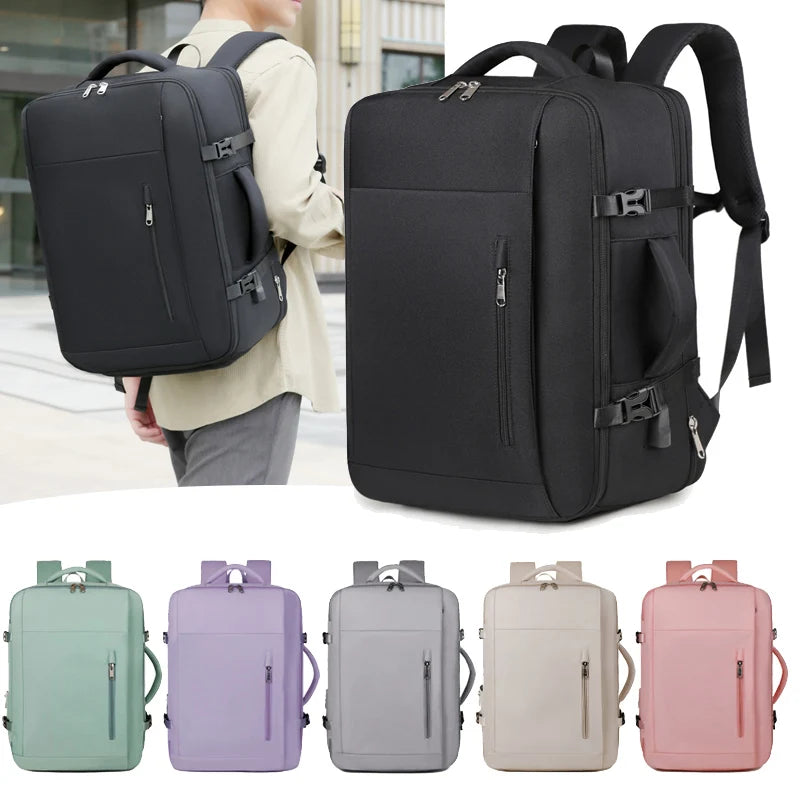 A07 - Large Capacity Waterproof USB Charging Backpack Business Travel Laptop Bag