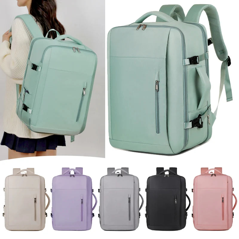 A07 - Large Capacity Waterproof USB Charging Backpack Business Travel Laptop Bag