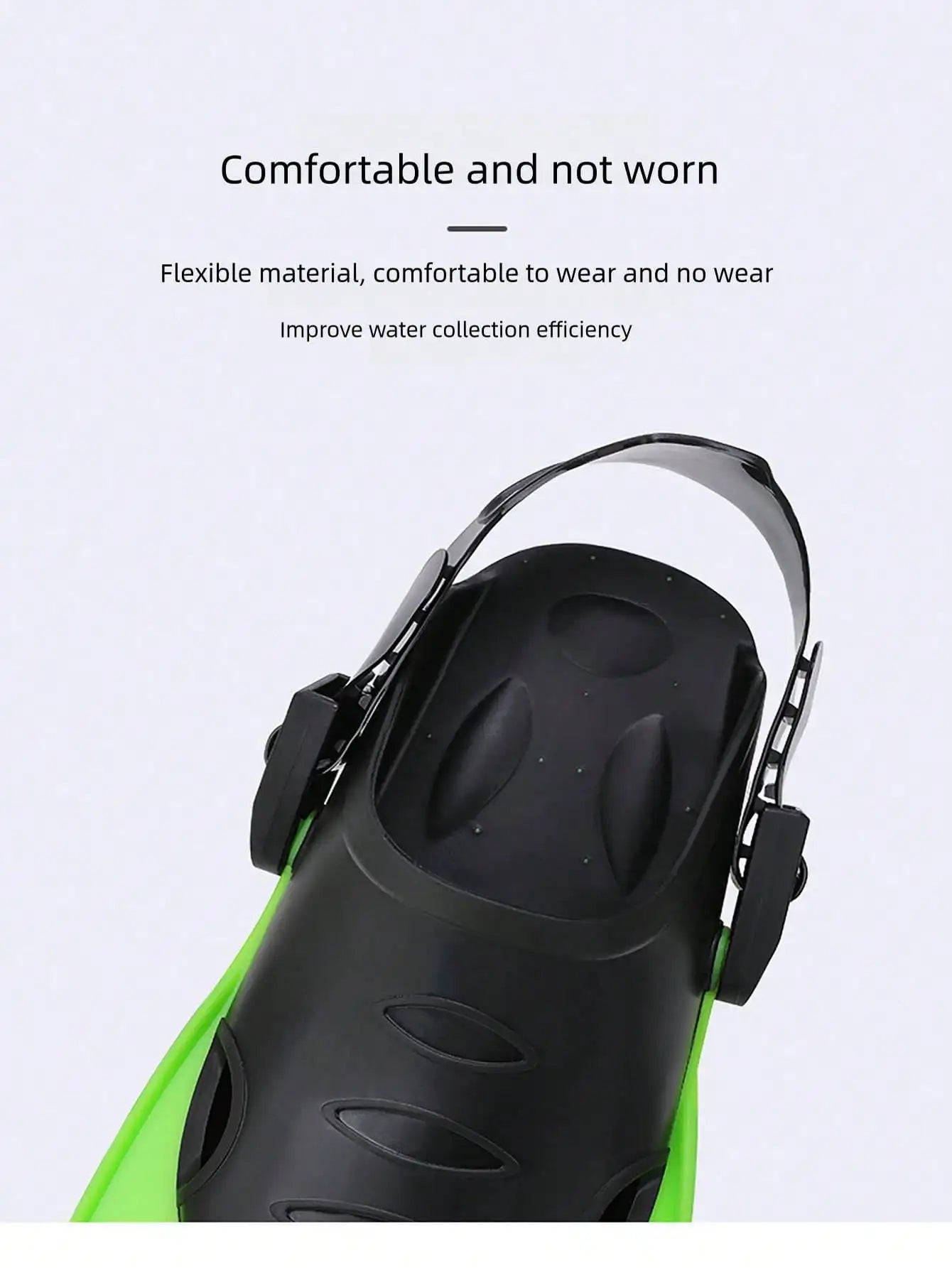 B23 - Snorkeling Fins, Open Heel Swimming Fins With Adjustable Buckles