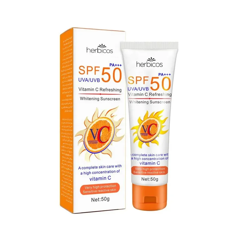 DERM01 - Crema solare biologica e vegana alla vitamina C SPF50+
