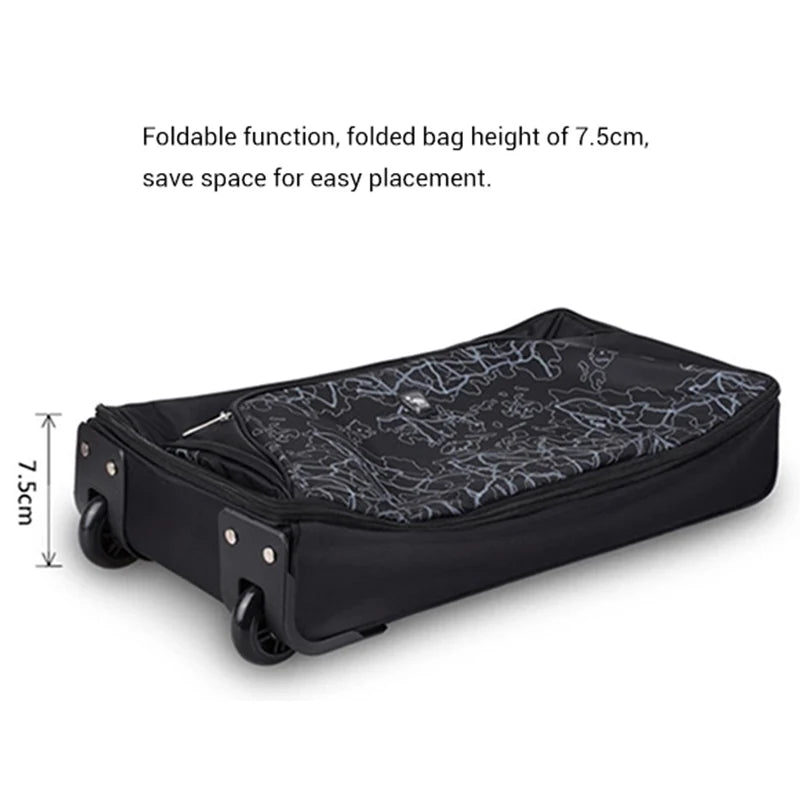 A19 - Foldable Luggage Bag Travel Duffle Trolley bag Rolling Suitcase