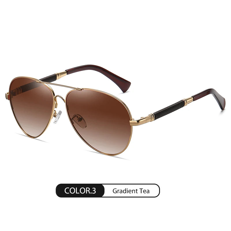 SUN10 - Occhiali da sole polarizzati fotocromatici da pilota per donna e uomo