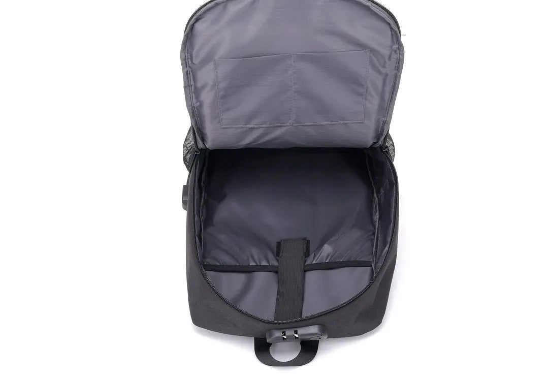 A06 - Skateboard Backpack Anti-theft Password Lock USB Charging Shoulder Bag