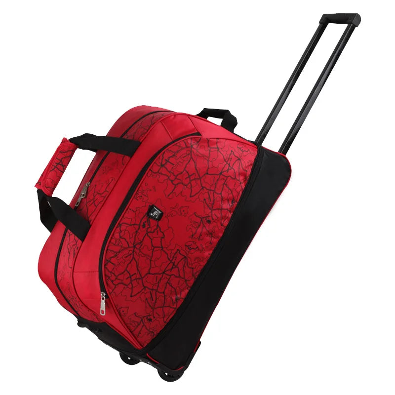 A19 - Foldable Luggage Bag Travel Duffle Trolley bag Rolling Suitcase