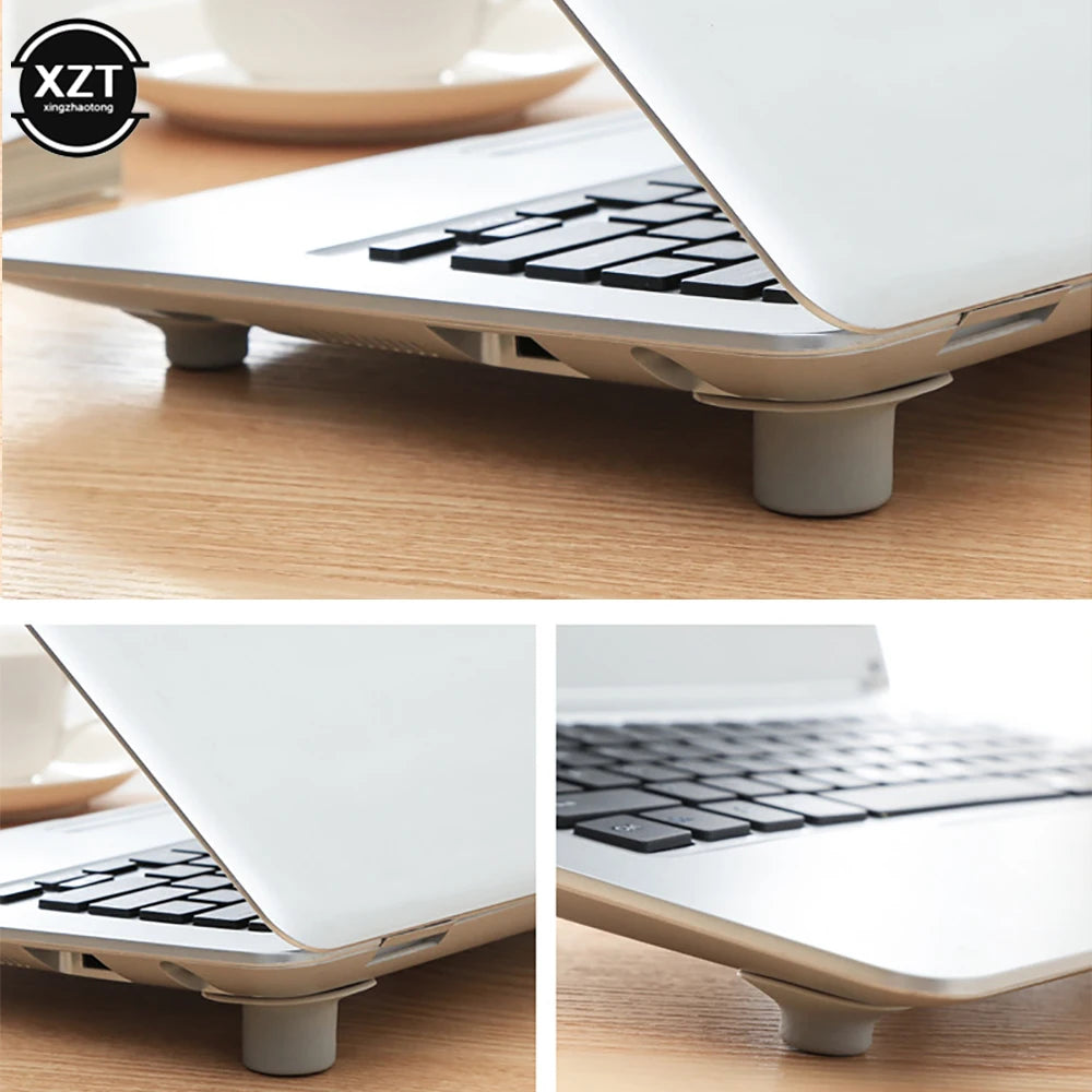WA07 - 4pcs/set PVC Laptop Heat Reduction Pads Non-slip Mat Heat Cooling