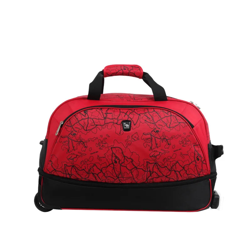 A19 - Foldable Luggage Bag Travel Duffle Trolley bag Rolling Suitcase