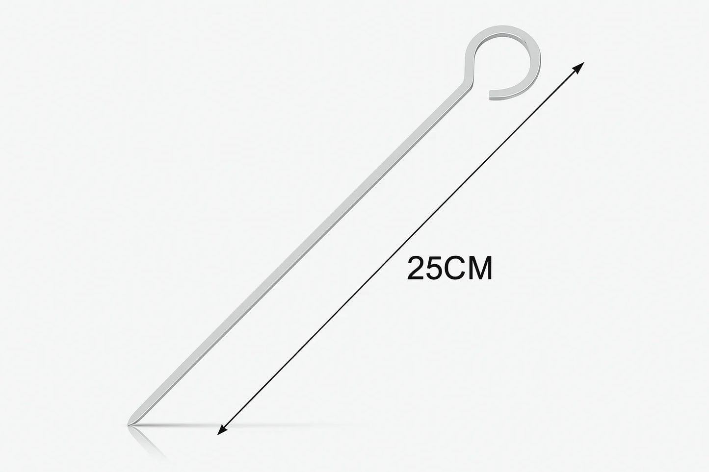 BBQ06 - Set di 10 spiedini quadrati da barbecue da 25 cm con manici in legno