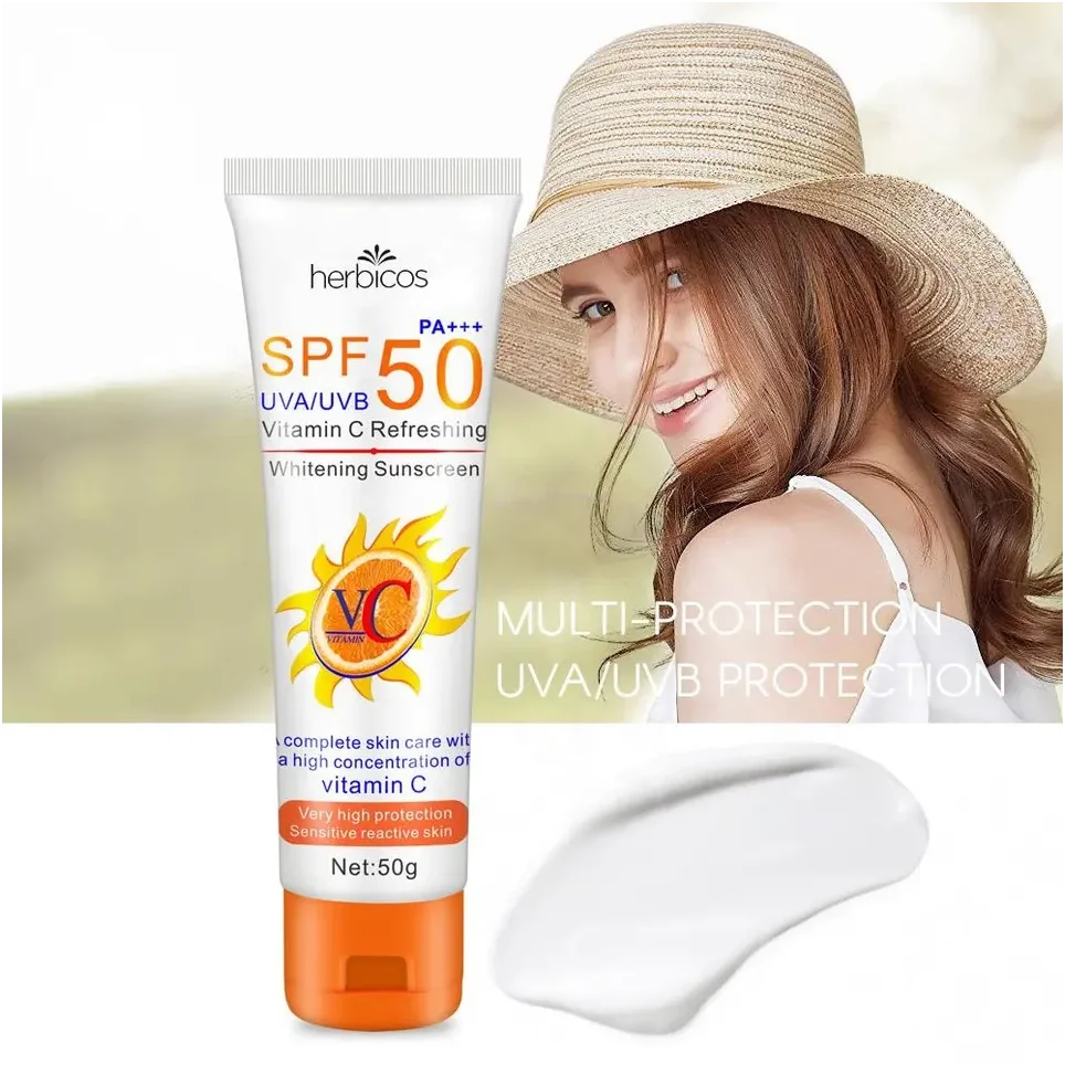 DERM01 - Crema solare biologica e vegana alla vitamina C SPF50+
