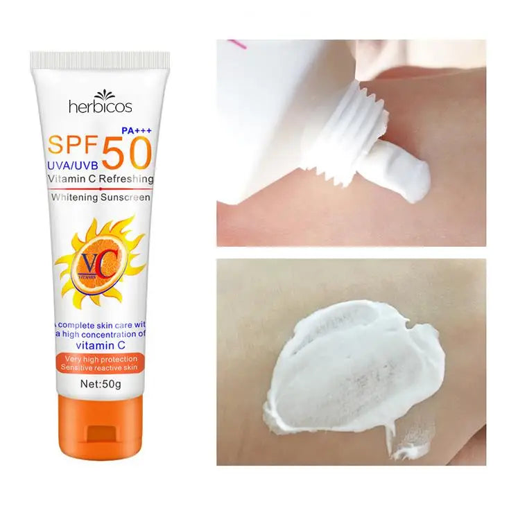 DERM01 - Crema solare biologica e vegana alla vitamina C SPF50+
