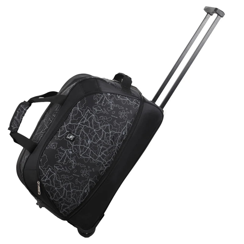 A19 - Foldable Luggage Bag Travel Duffle Trolley bag Rolling Suitcase