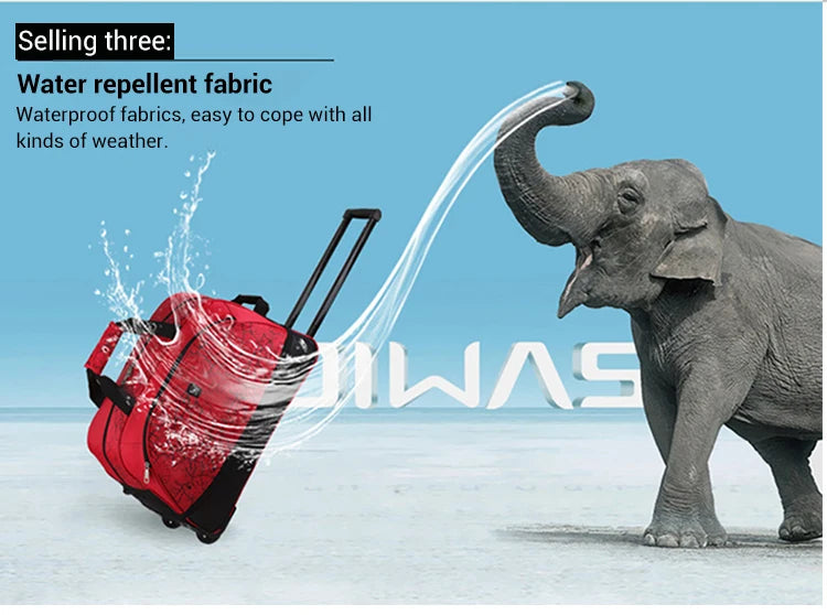 A19 - Foldable Luggage Bag Travel Duffle Trolley bag Rolling Suitcase
