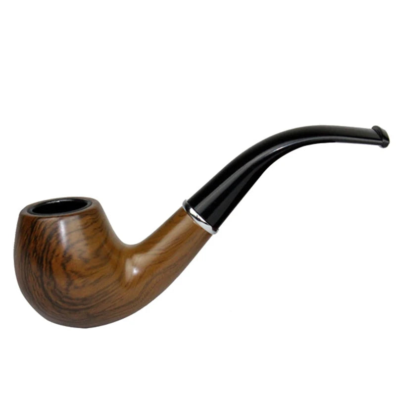 PIPE13 - Pipe per tabacco classico camino in resina con venature del legno