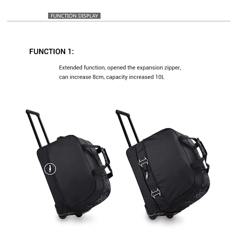 A19 - Foldable Luggage Bag Travel Duffle Trolley bag Rolling Suitcase