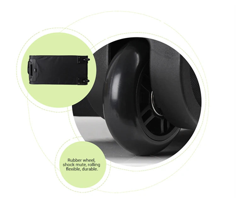 A19 - Foldable Luggage Bag Travel Duffle Trolley bag Rolling Suitcase