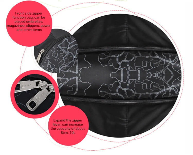 A19 - Foldable Luggage Bag Travel Duffle Trolley bag Rolling Suitcase