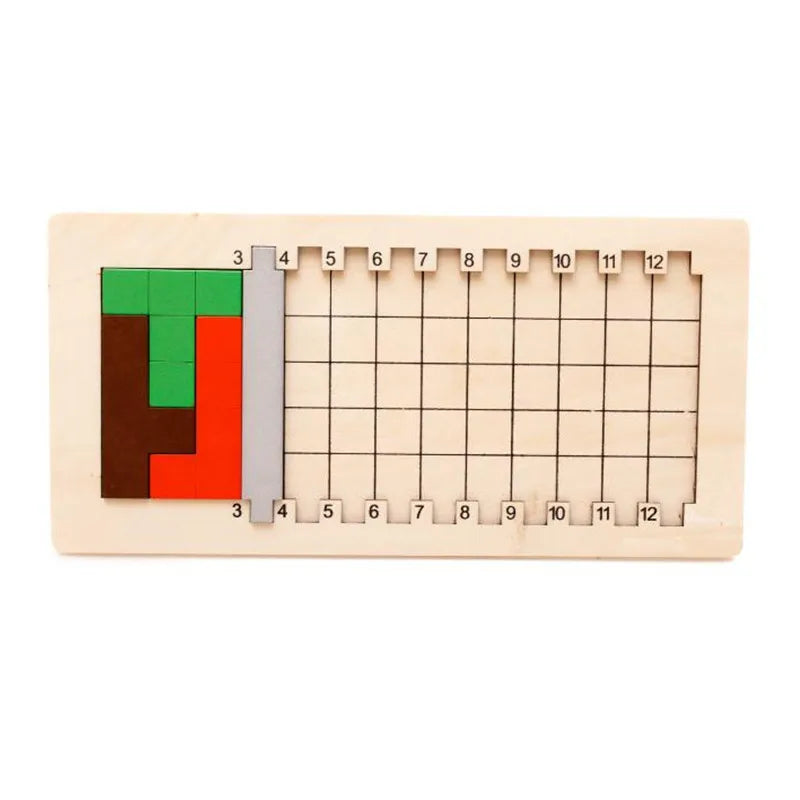 T08 - Colorful Wooden Tangram Game Brain Teaser Puzzle Toys Baby