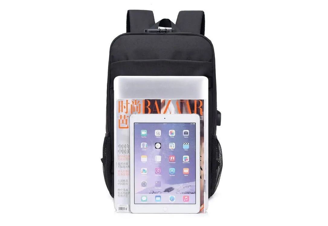 A06 - Skateboard Backpack Anti-theft Password Lock USB Charging Shoulder Bag