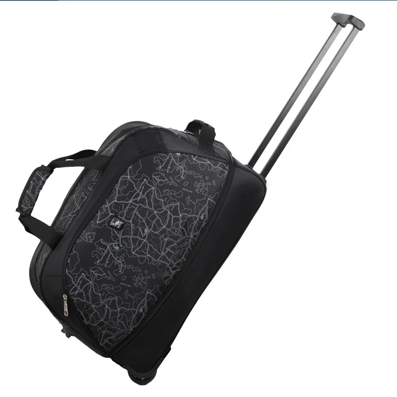 A19 - Foldable Luggage Bag Travel Duffle Trolley bag Rolling Suitcase