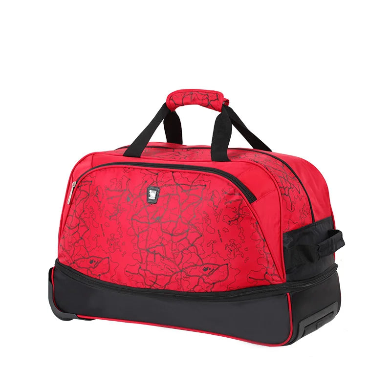 A19 - Foldable Luggage Bag Travel Duffle Trolley bag Rolling Suitcase