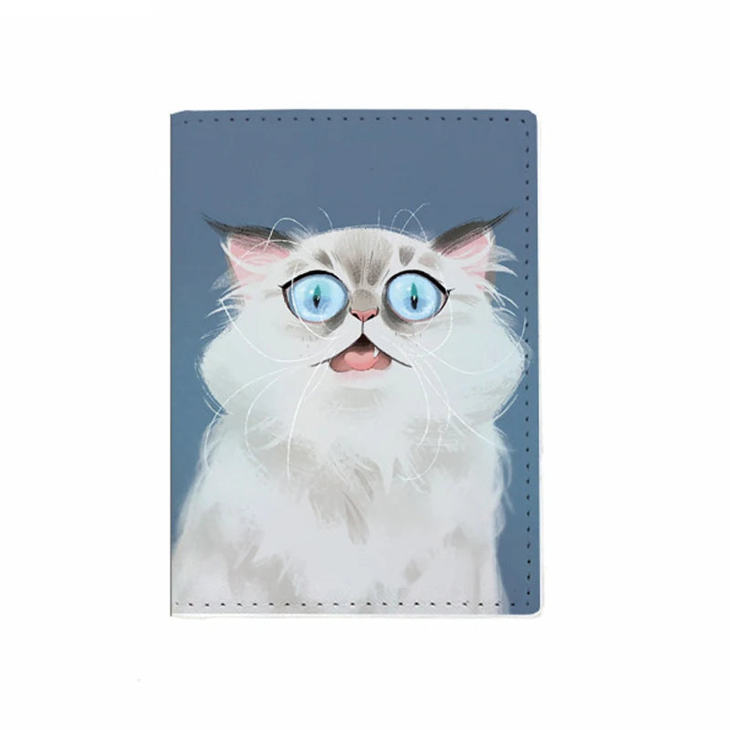 A32 - Cute Cat Dog Passport Covers