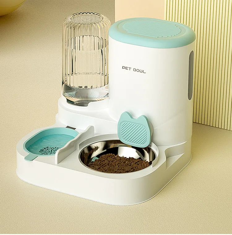 P04 - Bowl with integrated water dispenser, automatic pet feeder and water fountain