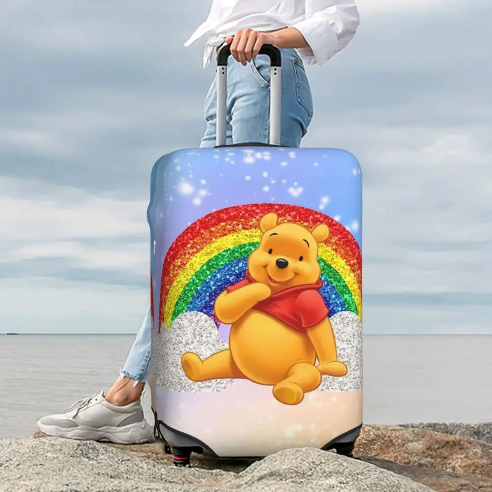 A111 - Custom Winnie The Pooh Luggage Cover Elastic