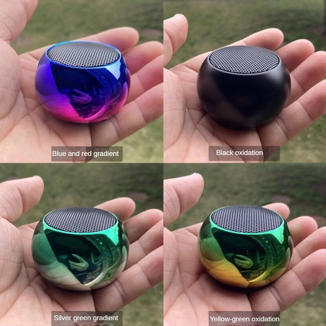 AE06 - Wireless Bluetooth Speaker Portable Small Steel Gun Metal Heavy Stereo Surround