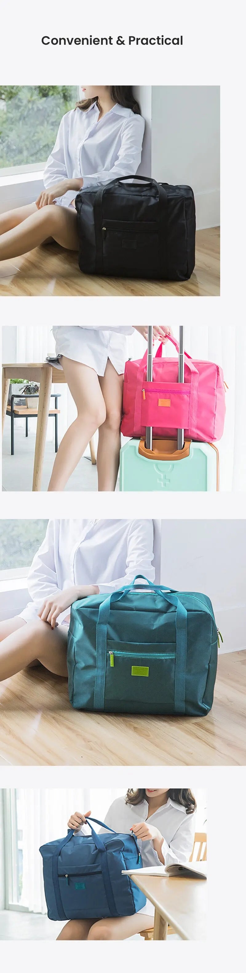 A09 - Foldable Travel Duffel Bag Lightweight Travel Bag