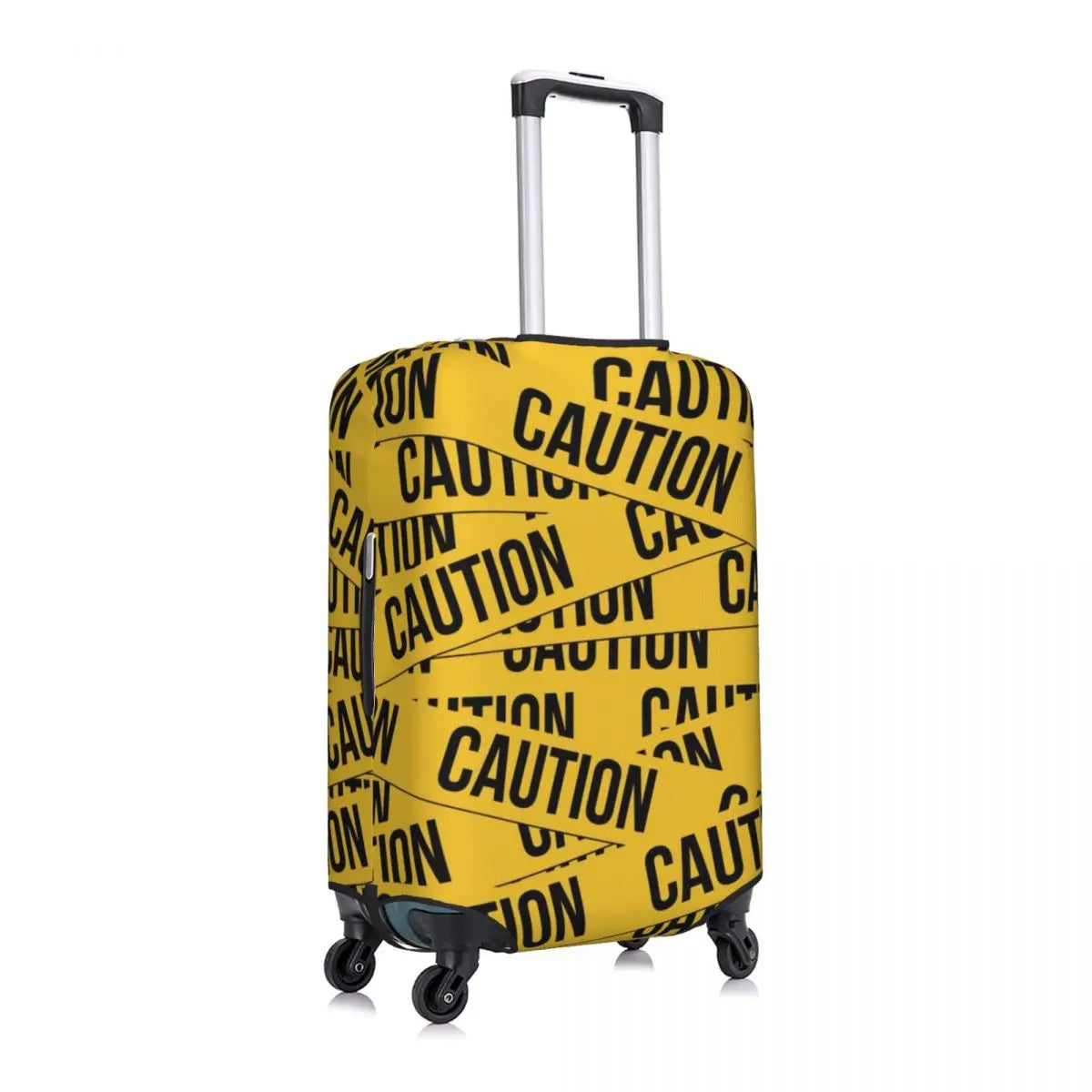 A113 - Caution Tape Pattern Suitcase Cover Crime Scene