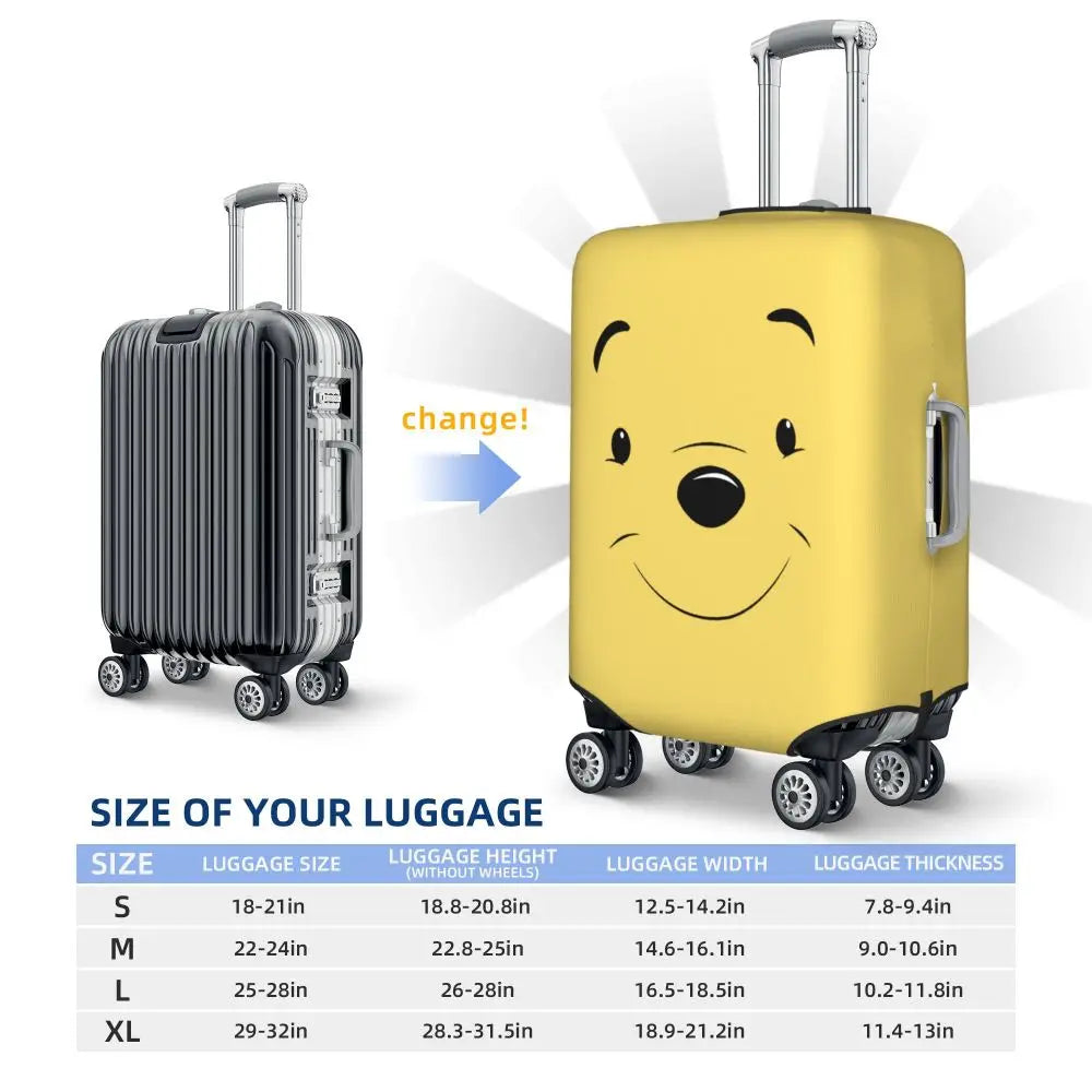 A111 - Custom Winnie The Pooh Luggage Cover Elastic