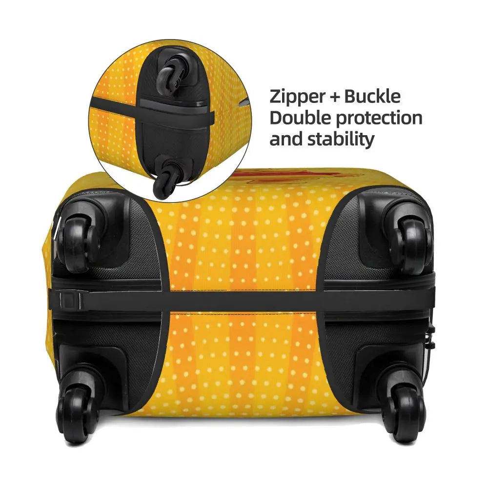 A111 - Custom Winnie The Pooh Luggage Cover Elastic