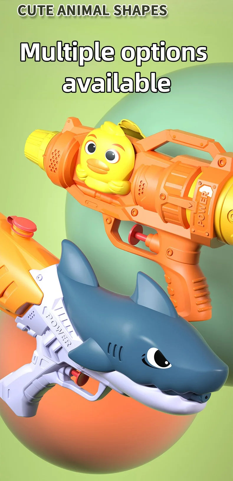 T14 - Dinosaurs, ducks, sharks, twin sprinklers, water beach toys