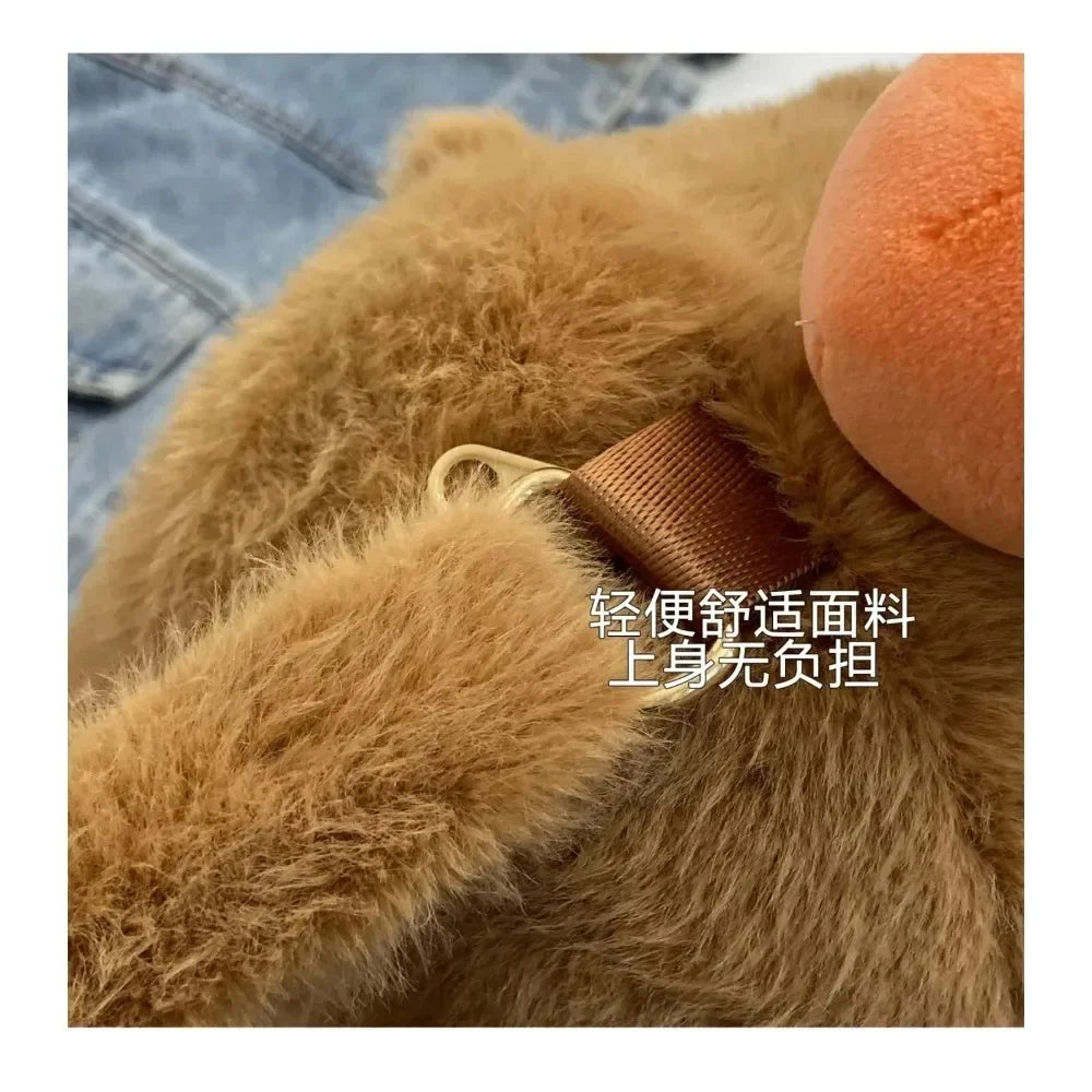 T16 - Capybara Plush Backpack Kawaii Fashion Plushie Doll