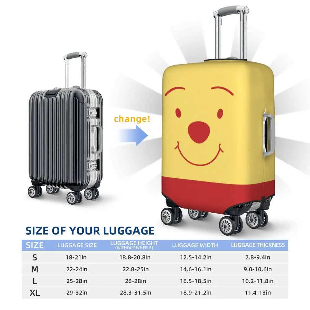 A111 - Custom Winnie The Pooh Luggage Cover Elastic