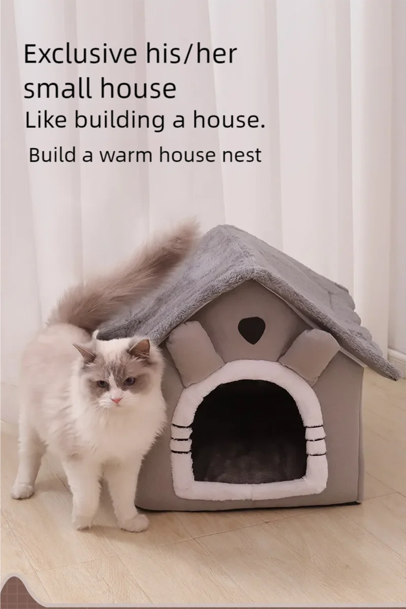 P05 - Cat and dog house, warm in winter, small dog, cat and dog, universal in all seasons